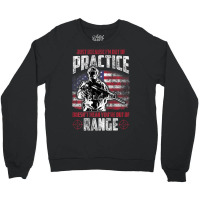 Out Of Practice Veteran Veterans Flag Backside Crewneck Sweatshirt | Artistshot