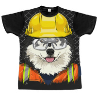 Alaskan Malamute Construction Worker Alaskan Malamute Dog 234 Graphic T-shirt | Artistshot