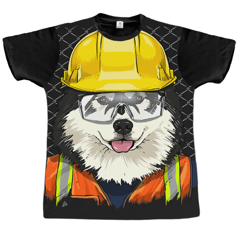 Alaskan Malamute Construction Worker Alaskan Malamute Dog 234 Graphic T-shirt | Artistshot