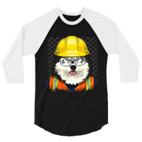 Alaskan Malamute Construction Worker Alaskan Malamute Dog 234 3/4 Sleeve Shirt | Artistshot