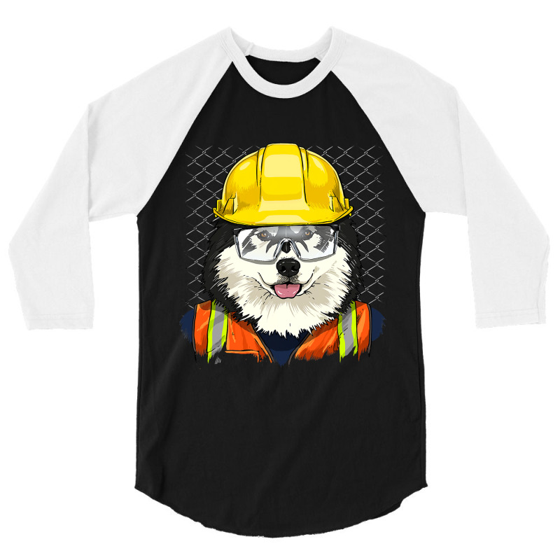 Alaskan Malamute Construction Worker Alaskan Malamute Dog 234 3/4 Sleeve Shirt | Artistshot