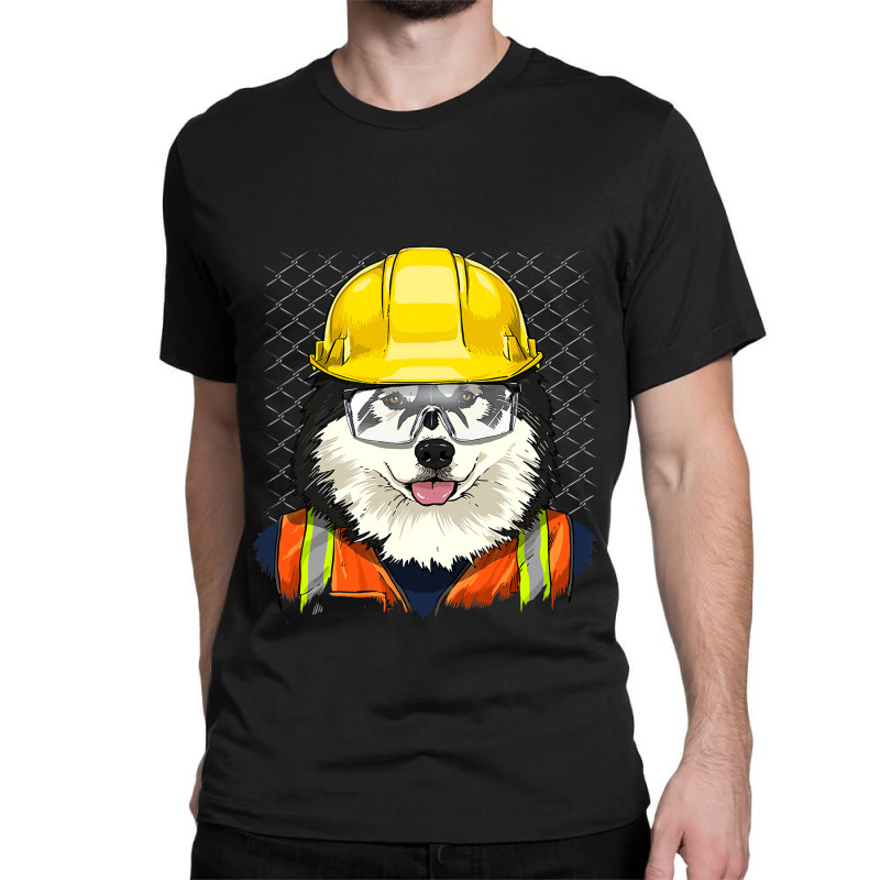 Alaskan Malamute Construction Worker Alaskan Malamute Dog 234 Classic T-shirt | Artistshot