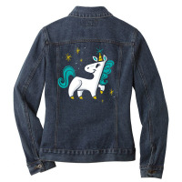 Magical Unicorn Ladies Denim Jacket | Artistshot