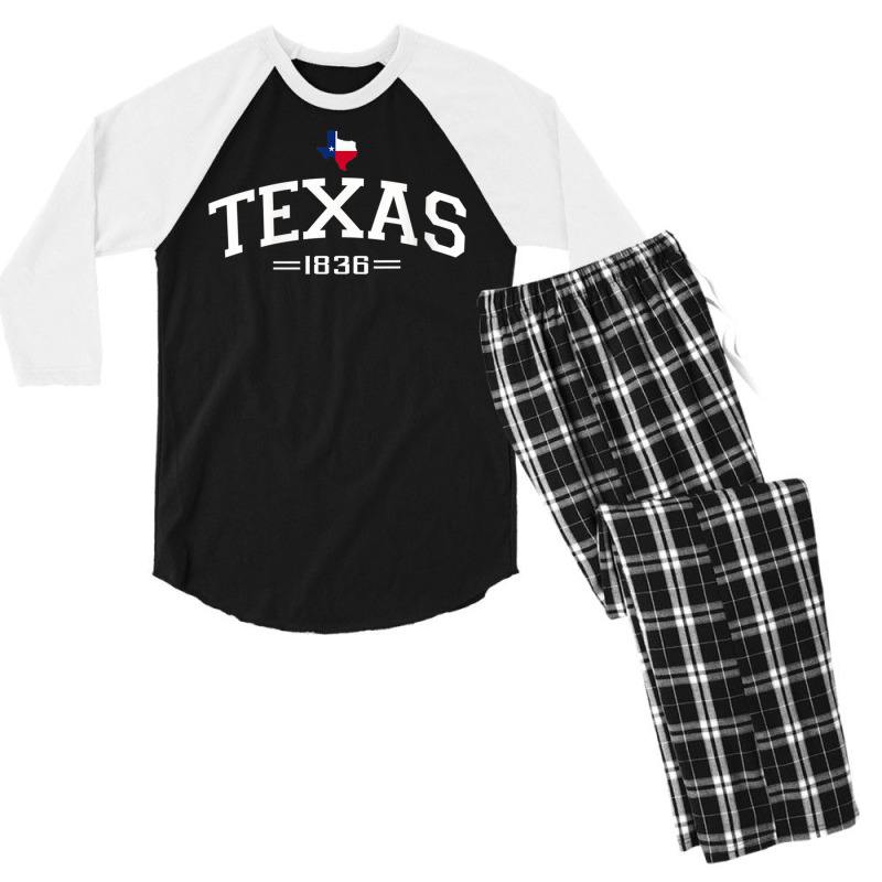 Womens Texas Independence Day 1836 Texas Flag Men Women Kids V-neck Men's 3/4 Sleeve Pajama Set by rastyrocl | Artistshot