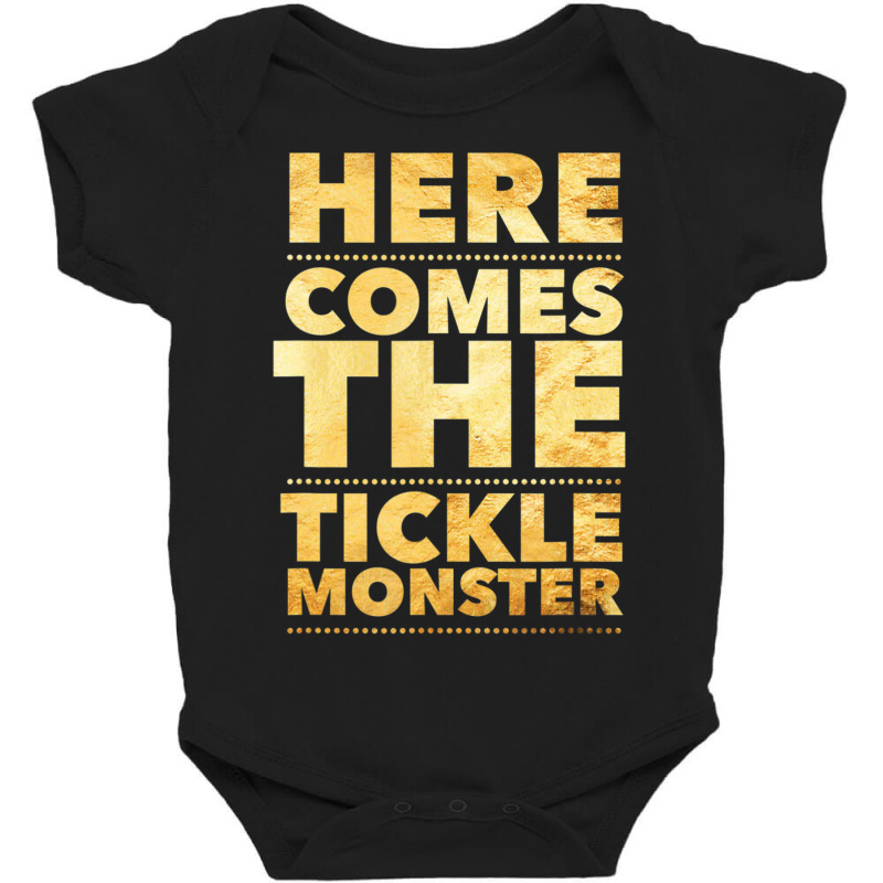 Funny Here Comes The Tickle Monster Tickling Gift Baby Bodysuit by degreesgunner | Artistshot