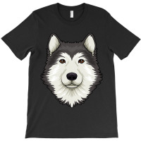 Alaskan Malamute Dog Headalaskan Malamute Dog Lover 337 T-shirt | Artistshot