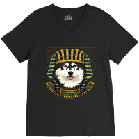 Alaskan Malamute Egyptian Pharaoh Historian Archaeologist 79 V-neck Tee | Artistshot