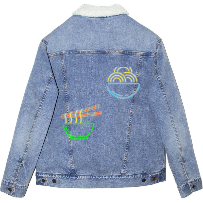 Classic Ramen Noodles Classic Unisex Sherpa-Lined Denim Jacket by AYESHAJOHNSON | Artistshot