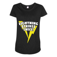 Lightning Strikes Twice Friend Maternity Scoop Neck T-shirt | Artistshot