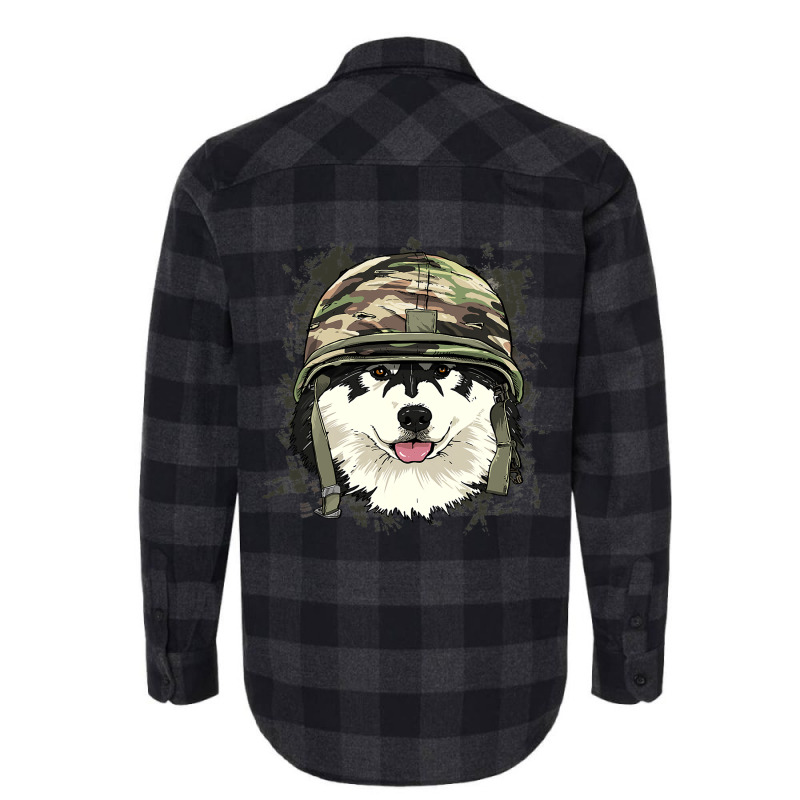 Alaskan Malamute Soldier Veteran Dogarmy Dog Lover 622 Flannel Shirt | Artistshot