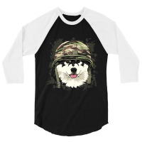 Alaskan Malamute Soldier Veteran Dogarmy Dog Lover 622 3/4 Sleeve Shirt | Artistshot