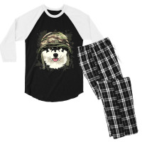 Alaskan Malamute Soldier Veteran Dogarmy Dog Lover 622 Men's 3/4 Sleeve Pajama Set | Artistshot