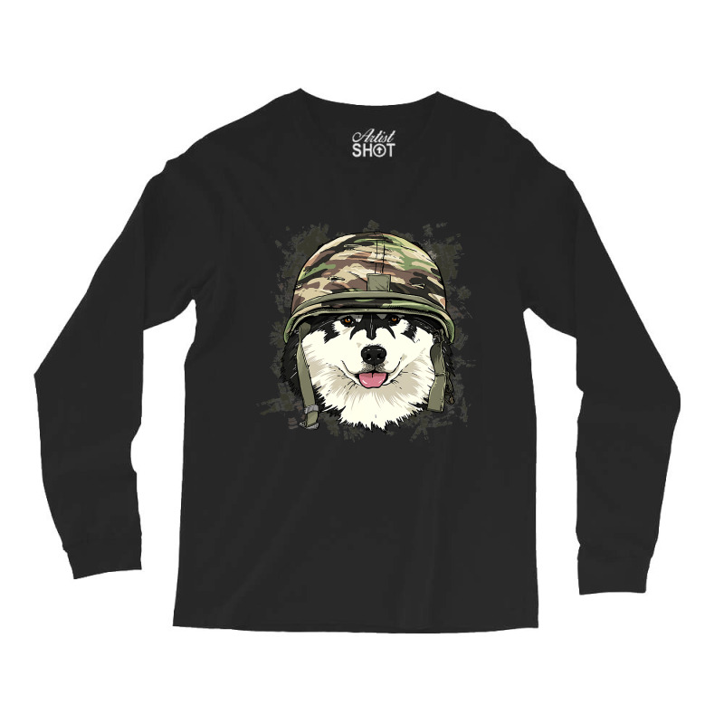 Alaskan Malamute Soldier Veteran Dogarmy Dog Lover 622 Long Sleeve Shirts | Artistshot