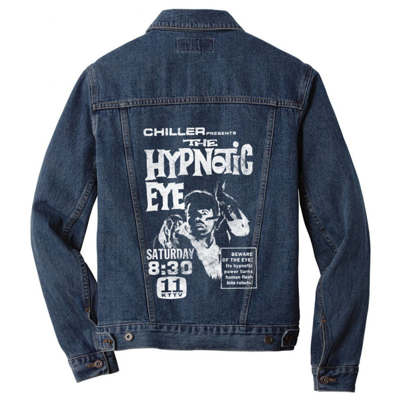 Hypnotic Eye Vintage 70s Horror Aesthetic Men Denim Jacket by TerriBeverly | Artistshot