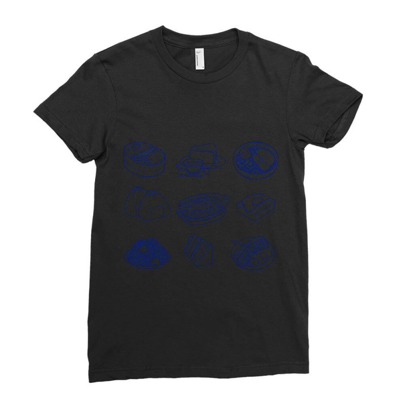 Ghibli Food  Blue Line Classic Ladies Fitted T-Shirt by AYESHAJOHNSON | Artistshot