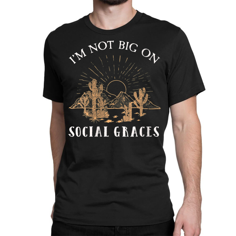 Womens Vintage Arts I'm Not Big On Social Graces Bluegrass Music V-nec Classic T-shirt by Min09 | Artistshot