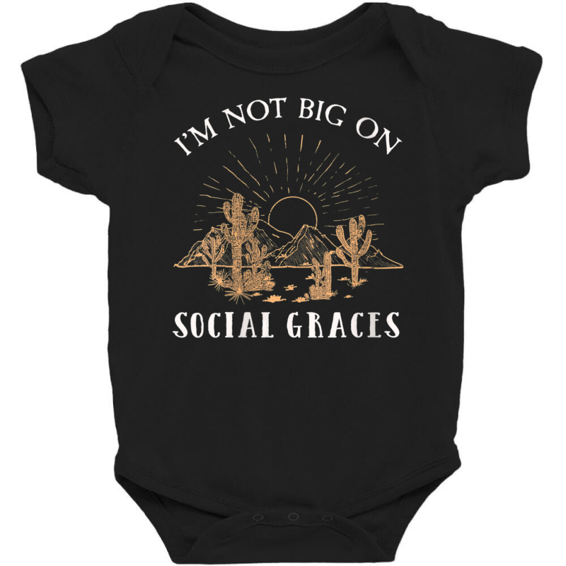 Womens Vintage Arts I'm Not Big On Social Graces Bluegrass Music V-nec Baby Bodysuit by Min09 | Artistshot