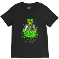 Lyme Disease Awareness - Believe Ornament Christmas V-neck Tee | Artistshot