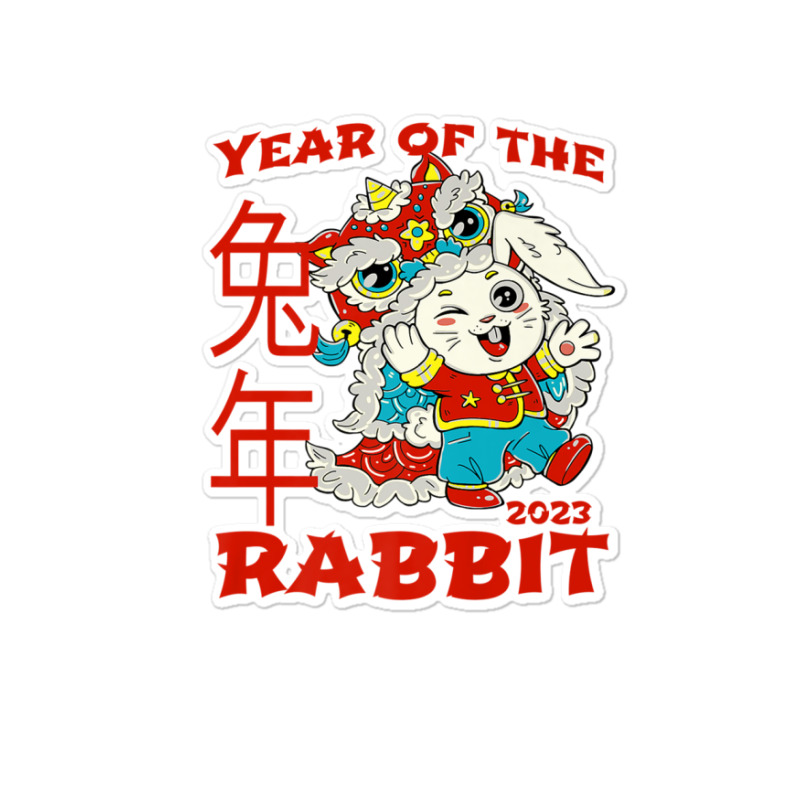 Happy Chinese New Year 2023 Year Of The Rabbit Dragon Suit Sticker | Artistshot