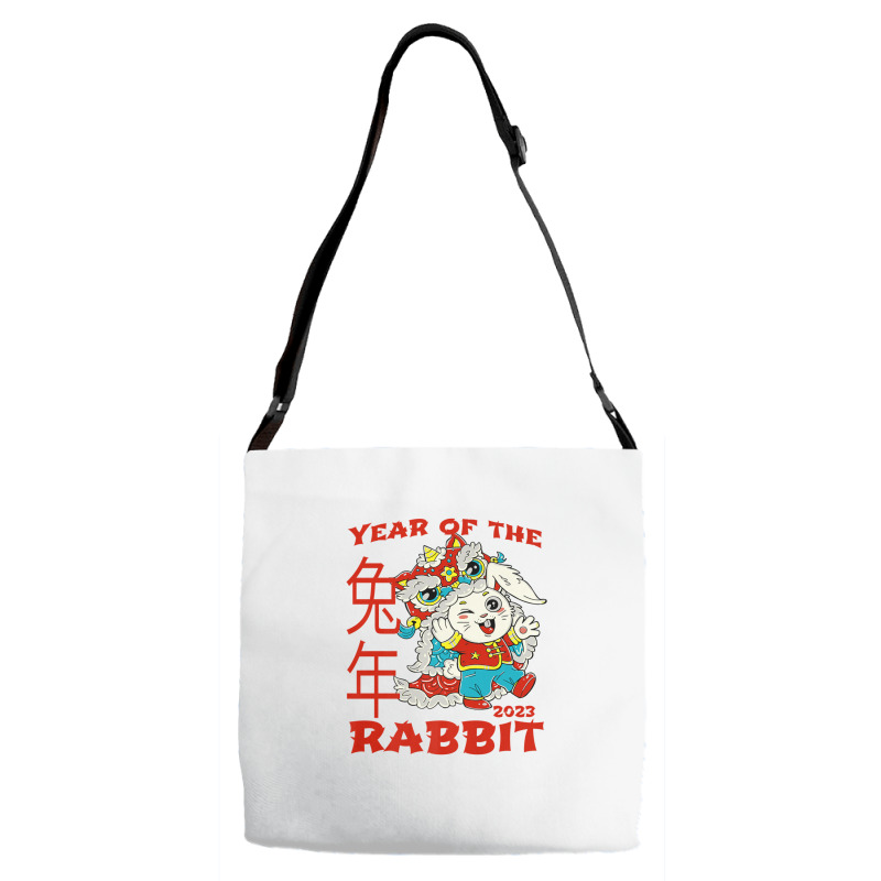 Happy Chinese New Year 2023 Year Of The Rabbit Dragon Suit Adjustable Strap Totes | Artistshot