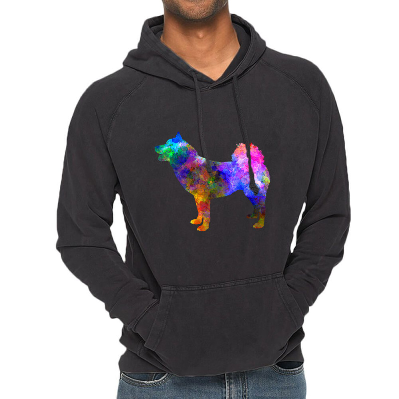 Greenland Dog In Watercolor Vintage Hoodie | Artistshot