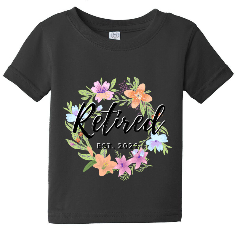 Floral Retired Est. 2022 Womens Retirement Baby Tee | Artistshot