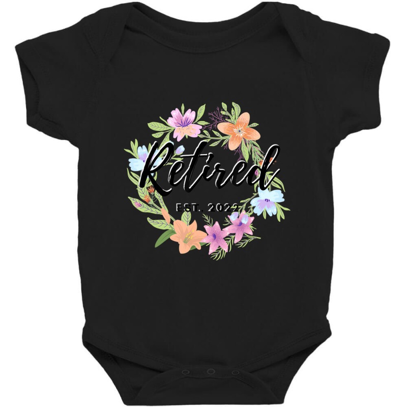 Floral Retired Est. 2022 Womens Retirement Baby Bodysuit | Artistshot