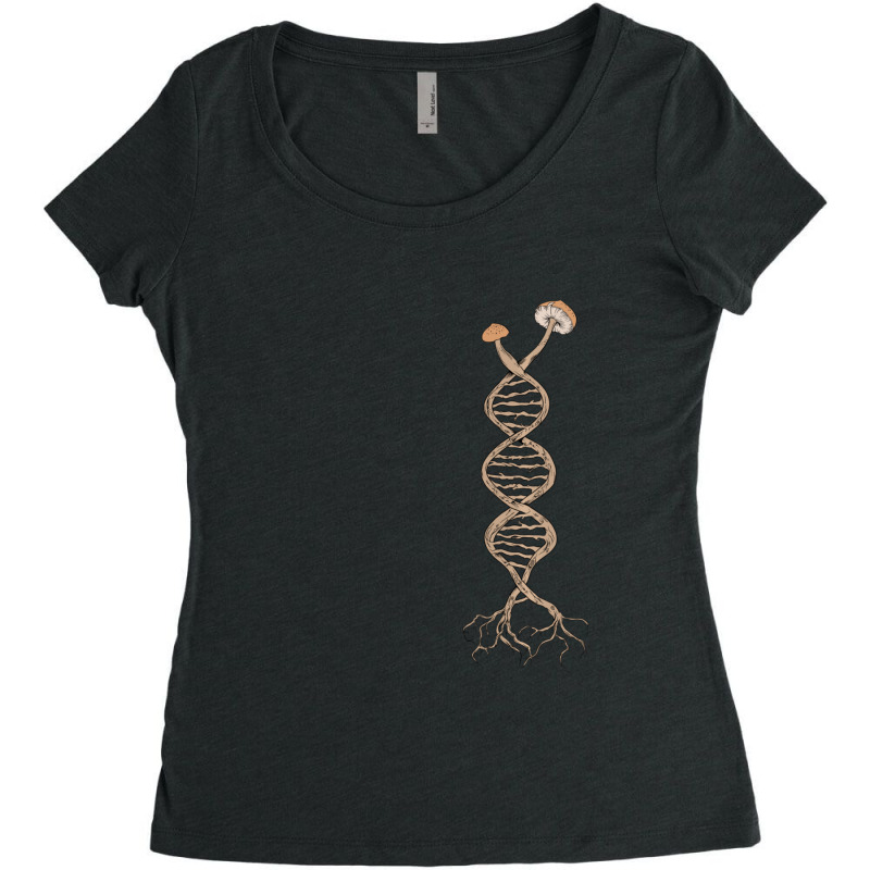 Pick Mushrooms Is In My Dna Shroom Mycology Fungi Foraging Women's Triblend Scoop T-shirt by bummercaught | Artistshot