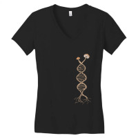 Pick Mushrooms Is In My Dna Shroom Mycology Fungi Foraging Women's V-neck T-shirt | Artistshot