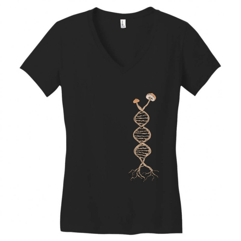 Pick Mushrooms Is In My Dna Shroom Mycology Fungi Foraging Women's V-Neck T-Shirt by bummercaught | Artistshot