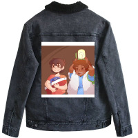 Klance - Ponyo (lamp) Chiffon Top Unisex Sherpa-lined Denim Jacket | Artistshot