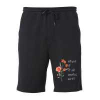 Womens What If It All Works Out V-neck Fleece Short | Artistshot