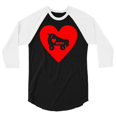 Roller Derby Love 3/4 Sleeve Shirt Designed By R1dw4n