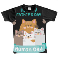 Happy Fathers Human Dad Cats Graphic Youth T-shirt | Artistshot