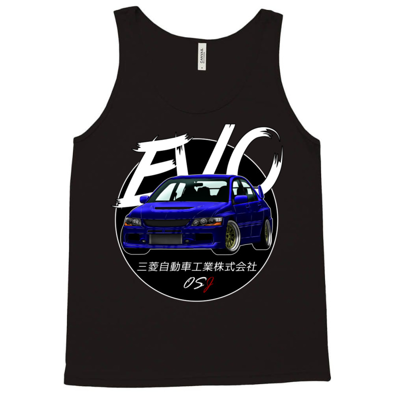 Jdm Evo Blue Black Sun Edition Tank Top | Artistshot