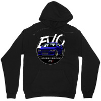 Jdm Evo Blue Black Sun Edition Unisex Hoodie | Artistshot