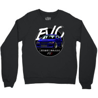 Jdm Evo Blue Black Sun Edition Crewneck Sweatshirt | Artistshot