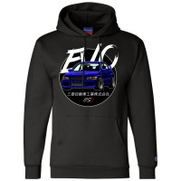 Jdm Evo Blue Black Sun Edition Champion Hoodie | Artistshot