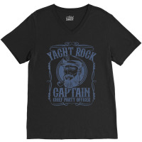 Yacht Rock Captain Pontoon Boat Party Music Boating V-neck Tee | Artistshot