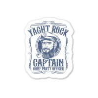 Yacht Rock Captain Pontoon Boat Party Music Boating Sticker | Artistshot