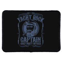 Yacht Rock Captain Pontoon Boat Party Music Boating Rectangle Patch | Artistshot