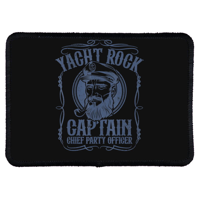 Yacht Rock Captain Pontoon Boat Party Music Boating Rectangle Patch | Artistshot