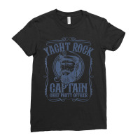 Yacht Rock Captain Pontoon Boat Party Music Boating Ladies Fitted T-shirt | Artistshot