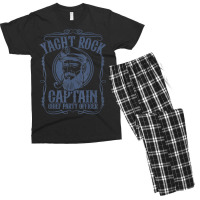 Yacht Rock Captain Pontoon Boat Party Music Boating Men's T-shirt Pajama Set | Artistshot