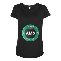 Amsterdam Gift Maternity Scoop Neck T-shirt | Artistshot