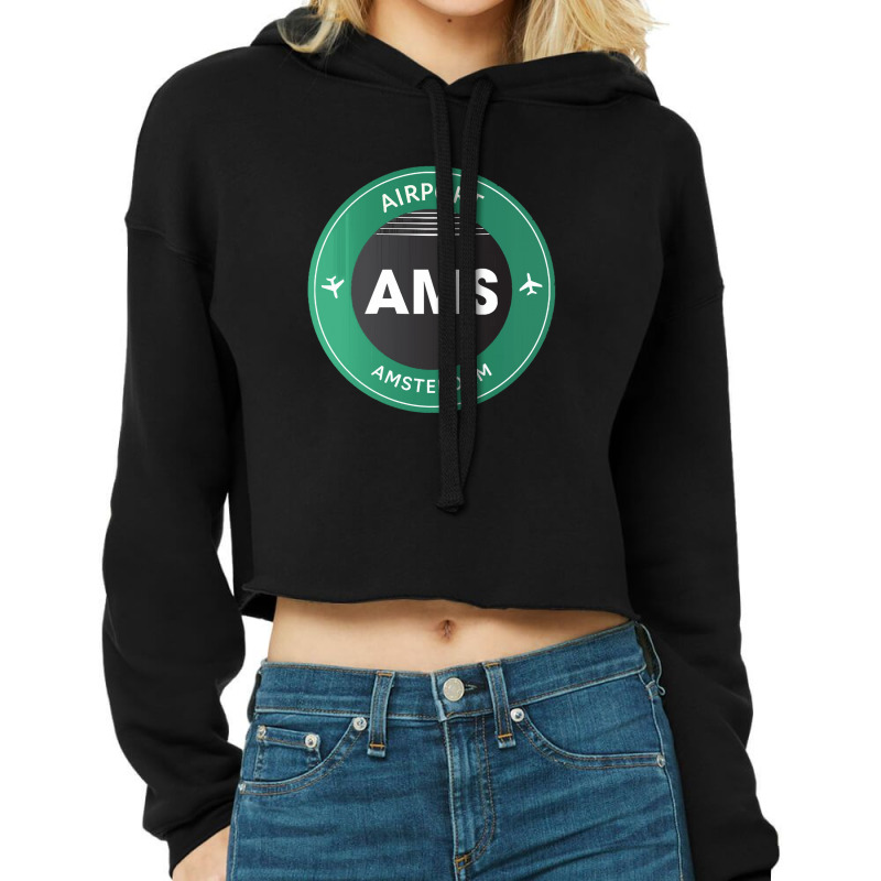 Amsterdam Gift Cropped Hoodie by MelindaBouwman | Artistshot