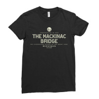 The Mackinac Bridge Michigan Bridge Ladies Fitted T-shirt | Artistshot