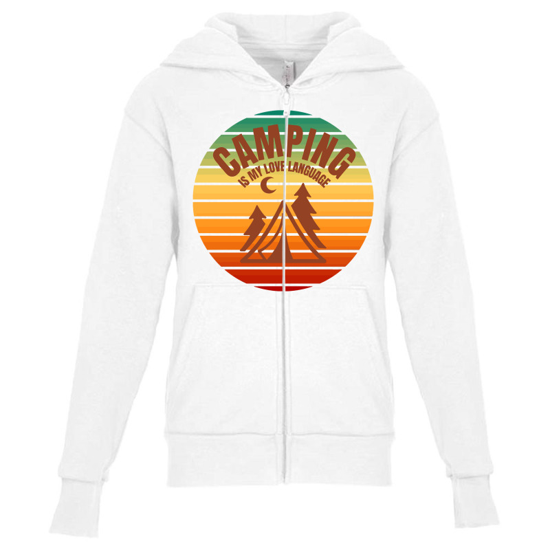 Camping Is My Love Language Youth Zipper Hoodie by Panyuwunan | Artistshot