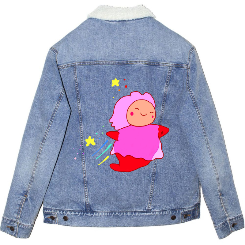 Anime Fish Girl  Classic Unisex Sherpa-Lined Denim Jacket by AYESHAJOHNSON | Artistshot