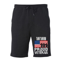 Proud Wwii World War Ii Veteran Gift For Military Men Women Fleece Short | Artistshot